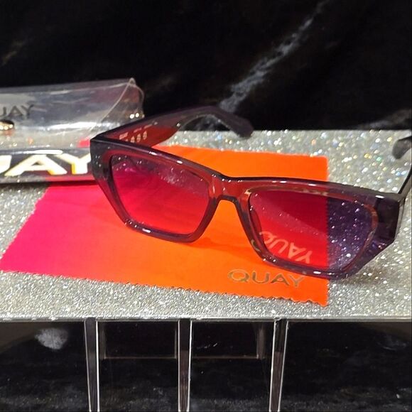 Quay Australia No Apologies Square  Lens Sunglasses- Amethyst main image 12